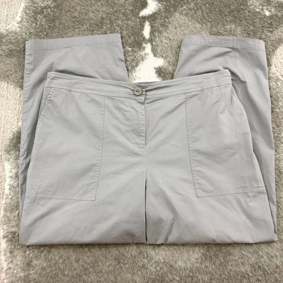 Eileen Fisher Organic Cotton Blend Capri Pants - Picture 3 of 11